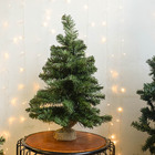 Árvore De Natal Na Base De Juta Verde 60cm 67 Galhos| Natal F